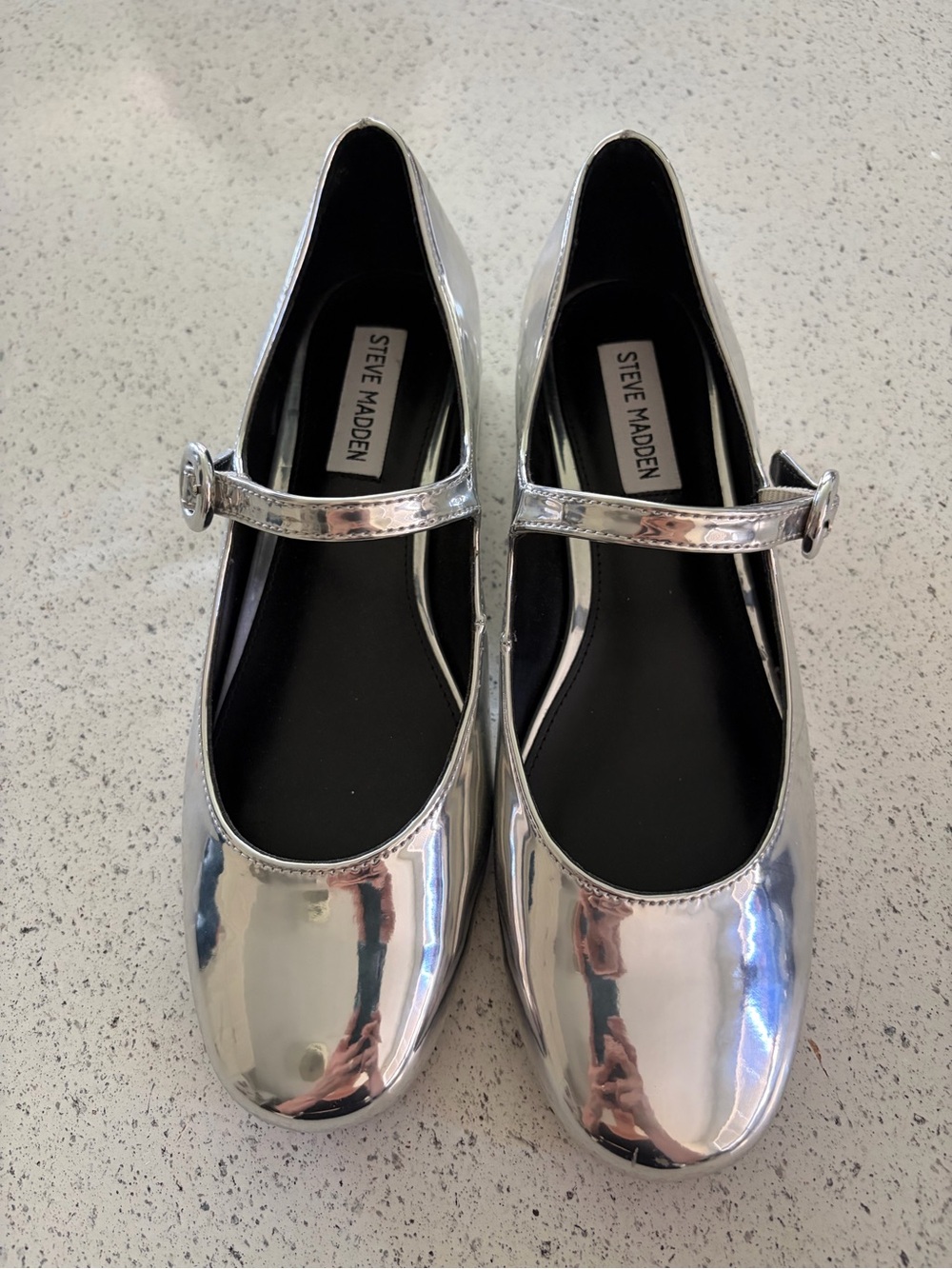 Steve Madden Women’s Silver Cyndie Mary Jane Pump size 8